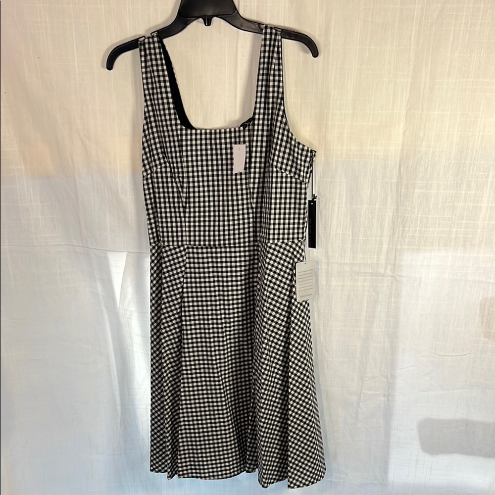 BOGO! Felicity & Coco Black and White Gingham Sundress, XL NWT, lined